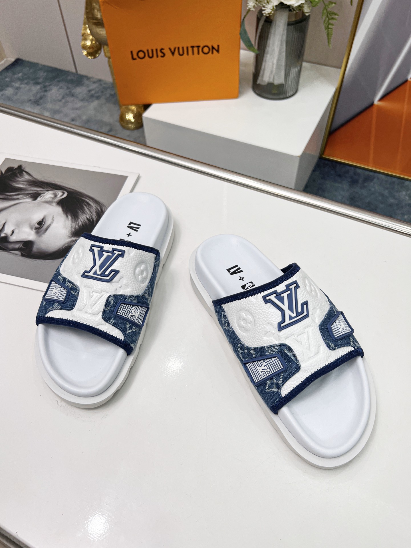 Louis Vuitton Women’s Pool Pillow Comfort Mule Blue For Women LV