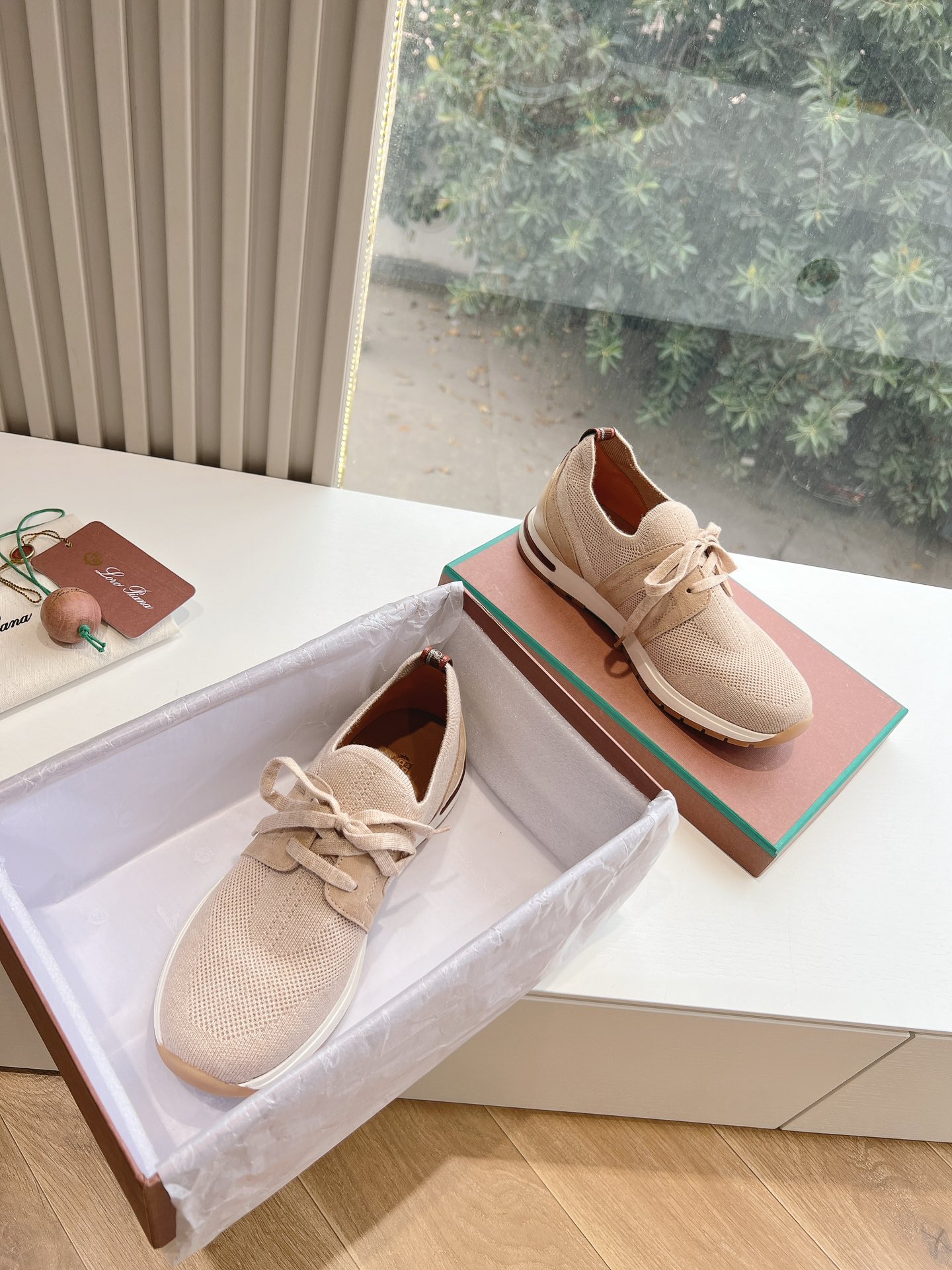 Loro Piana 360 Lp Lady Flexy Walk Sneaker Beige Melange For Women – FAI7759 D927 - Image 14