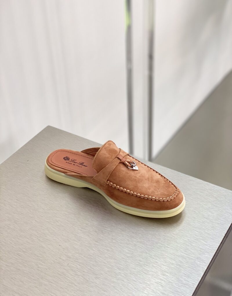 Loro Piana Babouche Charms Walk Loafers Sorbet Pink For Women – FAI1543 303J - Image 8