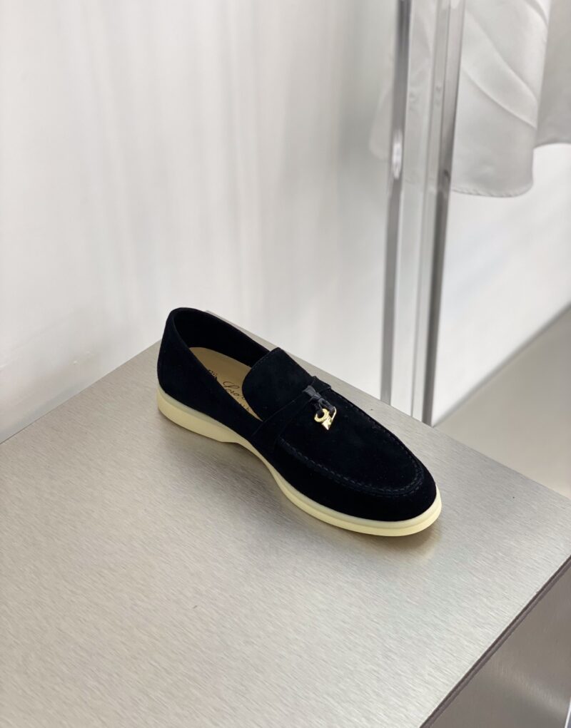 Loro Piana Summer Charms Walk Loafers Caviar For Women – FAE5444 MB97 - Image 9