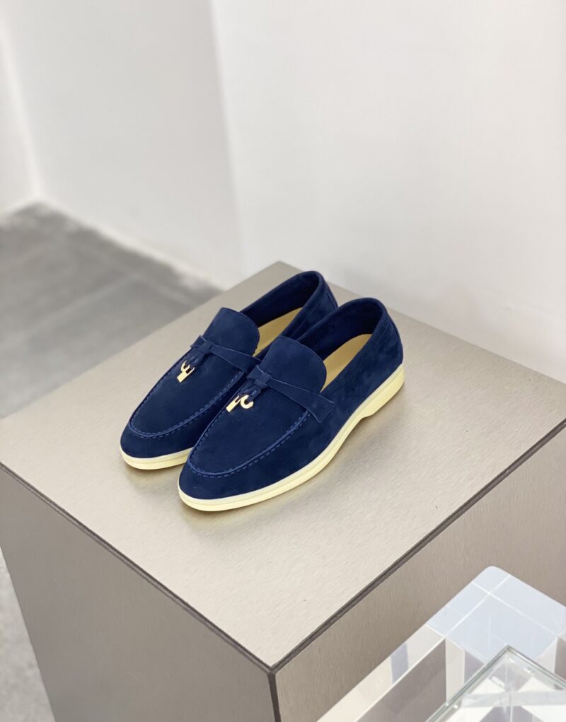 Loro Piana Summer Charms Walk Loafers Blue Fluorite For Women – FAE5444 W13O - Image 7