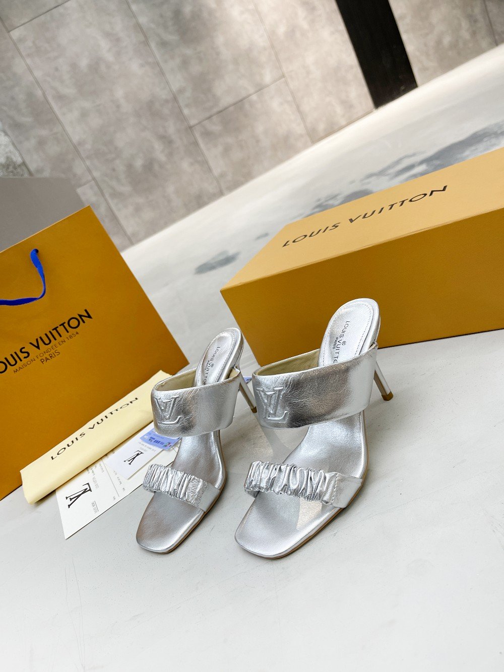 Louis Vuitton Women’s Drapy Mule Sliver For Women LV - Image 7