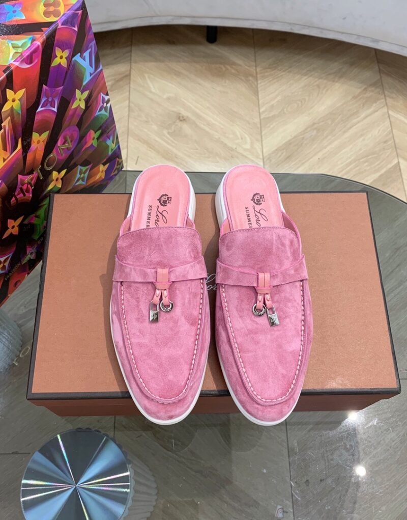 Loro Piana Babouche Charms Walk Loafers Wild Mauve For Women – FAI1543 30F4 - Image 6