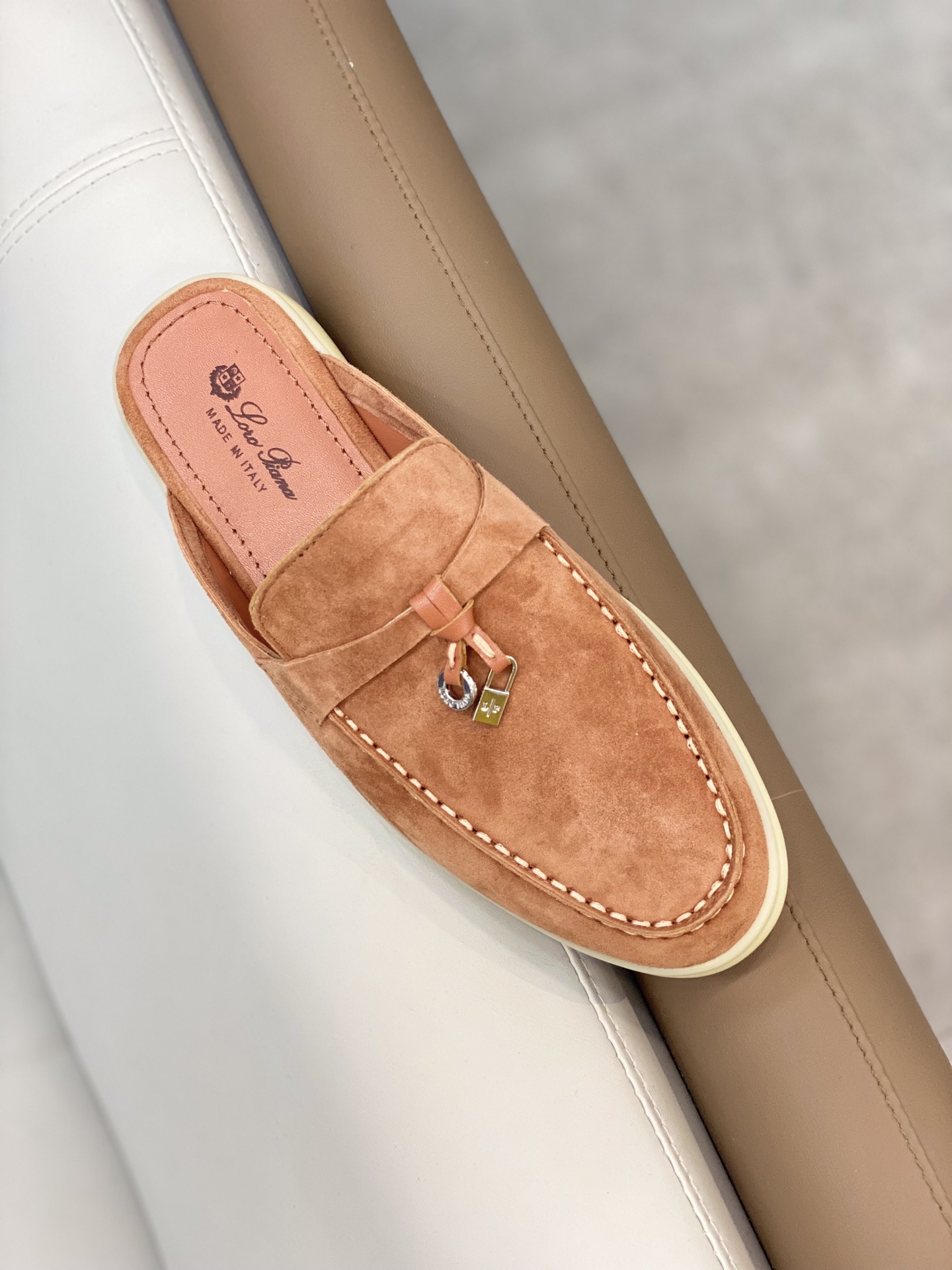 Loro Piana Babouche Charms Walk Loafers Sorbet Pink For Women – FAI1543 303J - Image 13