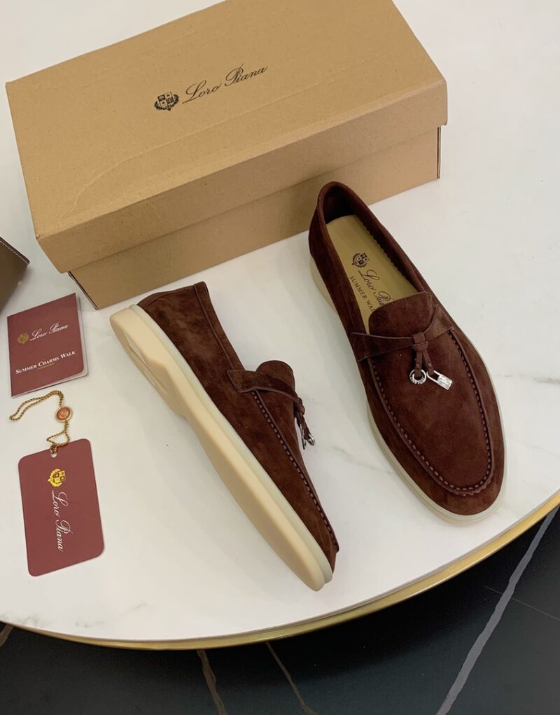 Loro Piana Summer Charms Walk Loafers Chocolate For Women – FAE5444 H026 - Image 10