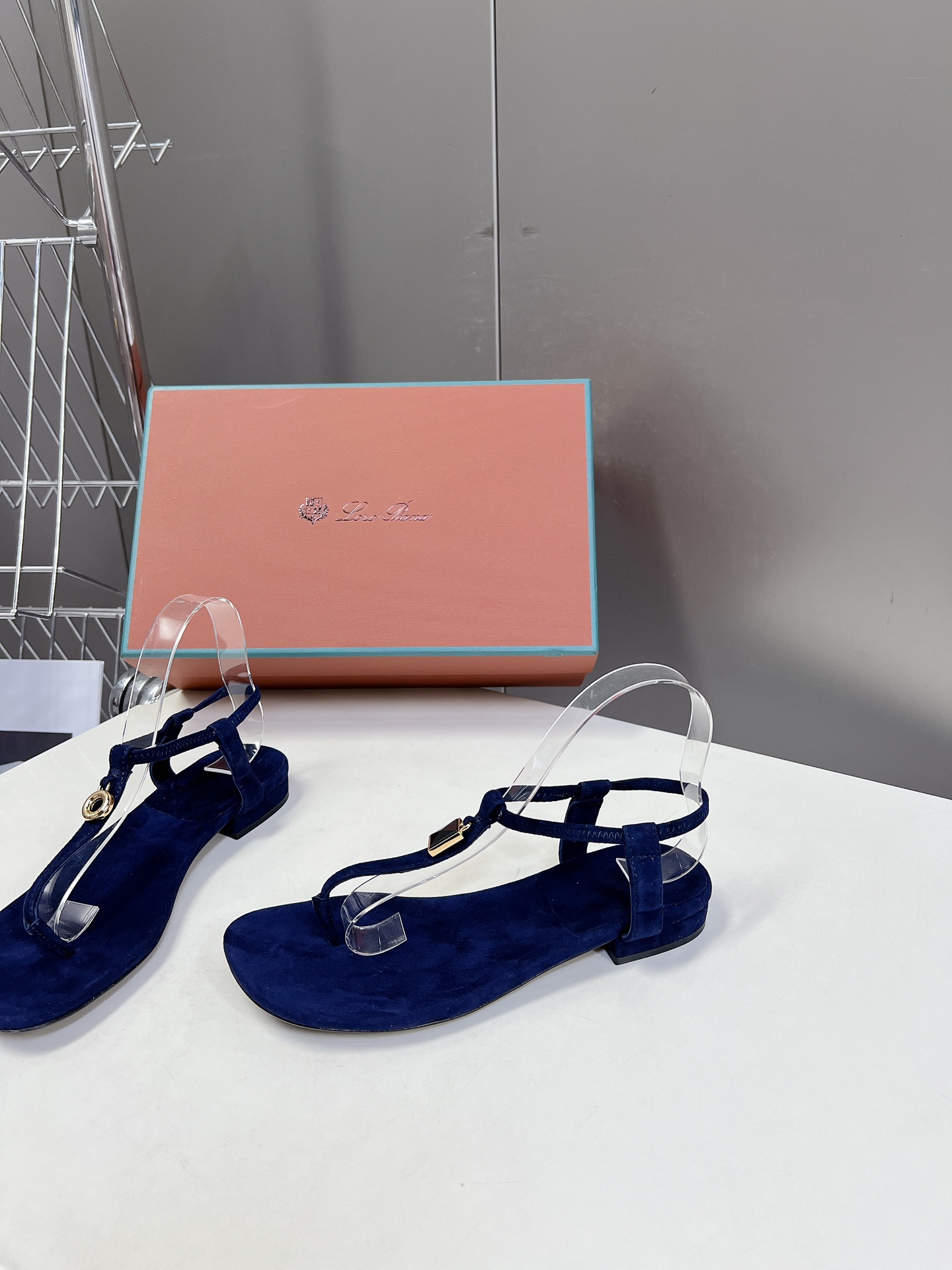 Loro Piana Mindil Sandal Navy Blue For Women – FAO1561 W000 - Image 16