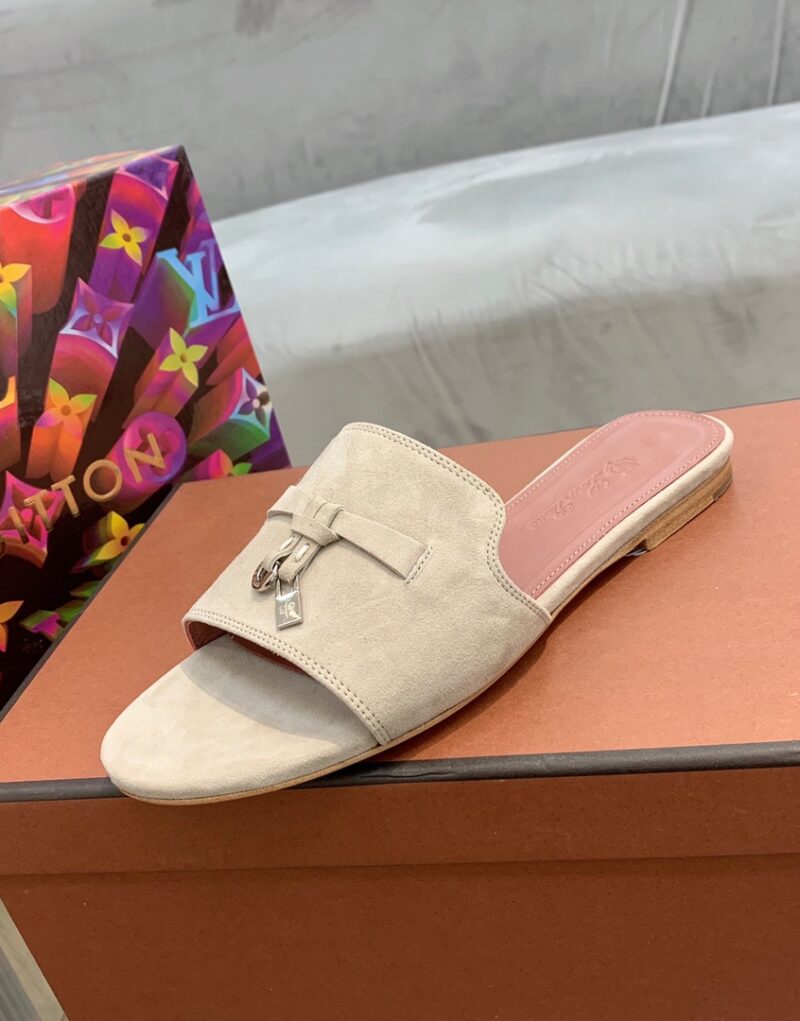 Loro Piana Summer Charms Sandal Powder PearlFor Women – FAI5580 A760 - Image 7