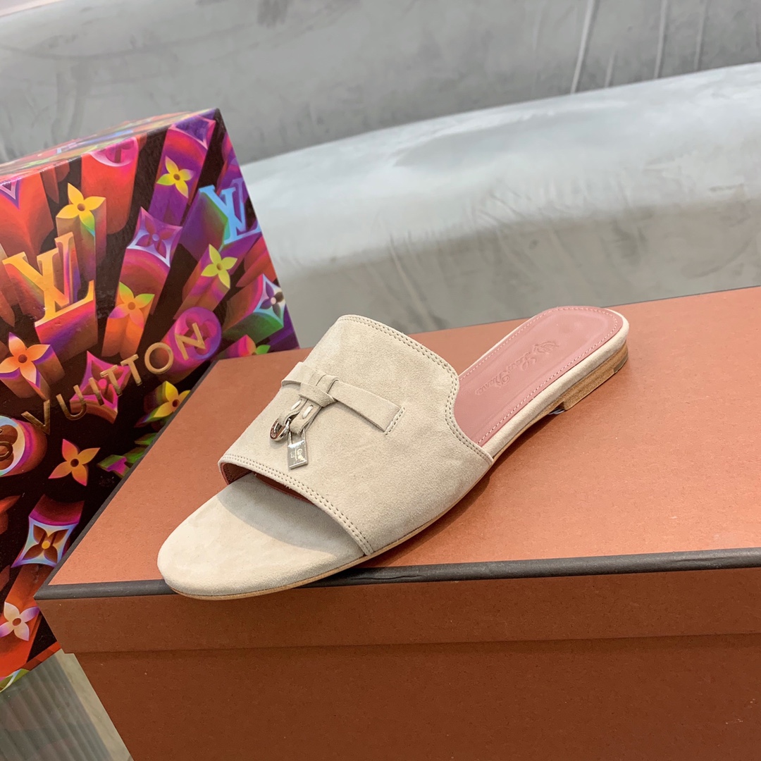 Loro Piana Summer Charms Sandal Powder PearlFor Women – FAI5580 A760 - Image 14