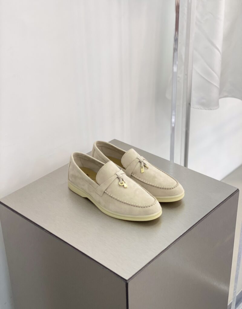 Loro Piana Summer Charms Walk Loafers Beige For Women – FAE5444 2096 - Image 7