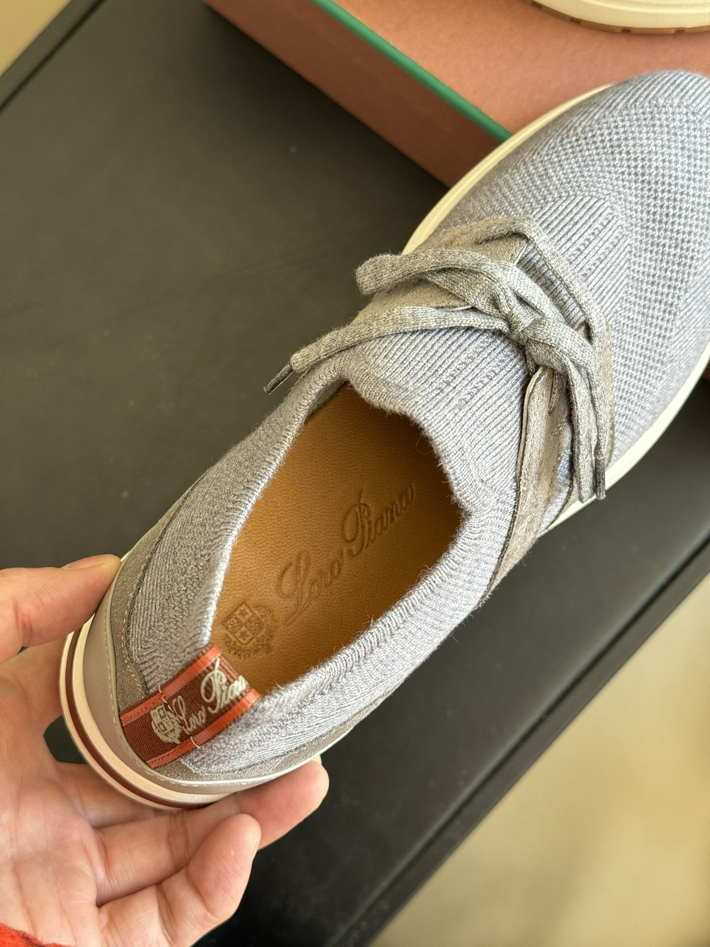 Loro Piana 360 Lp Lady Flexy Walk Sneaker Flannel Gray For Women – FAI7759 M579 - Image 14