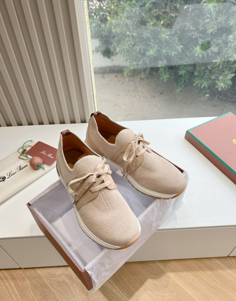 Loro Piana 360 Lp Lady Flexy Walk Sneaker Beige Melange For Women – FAI7759 D927 - Image 7