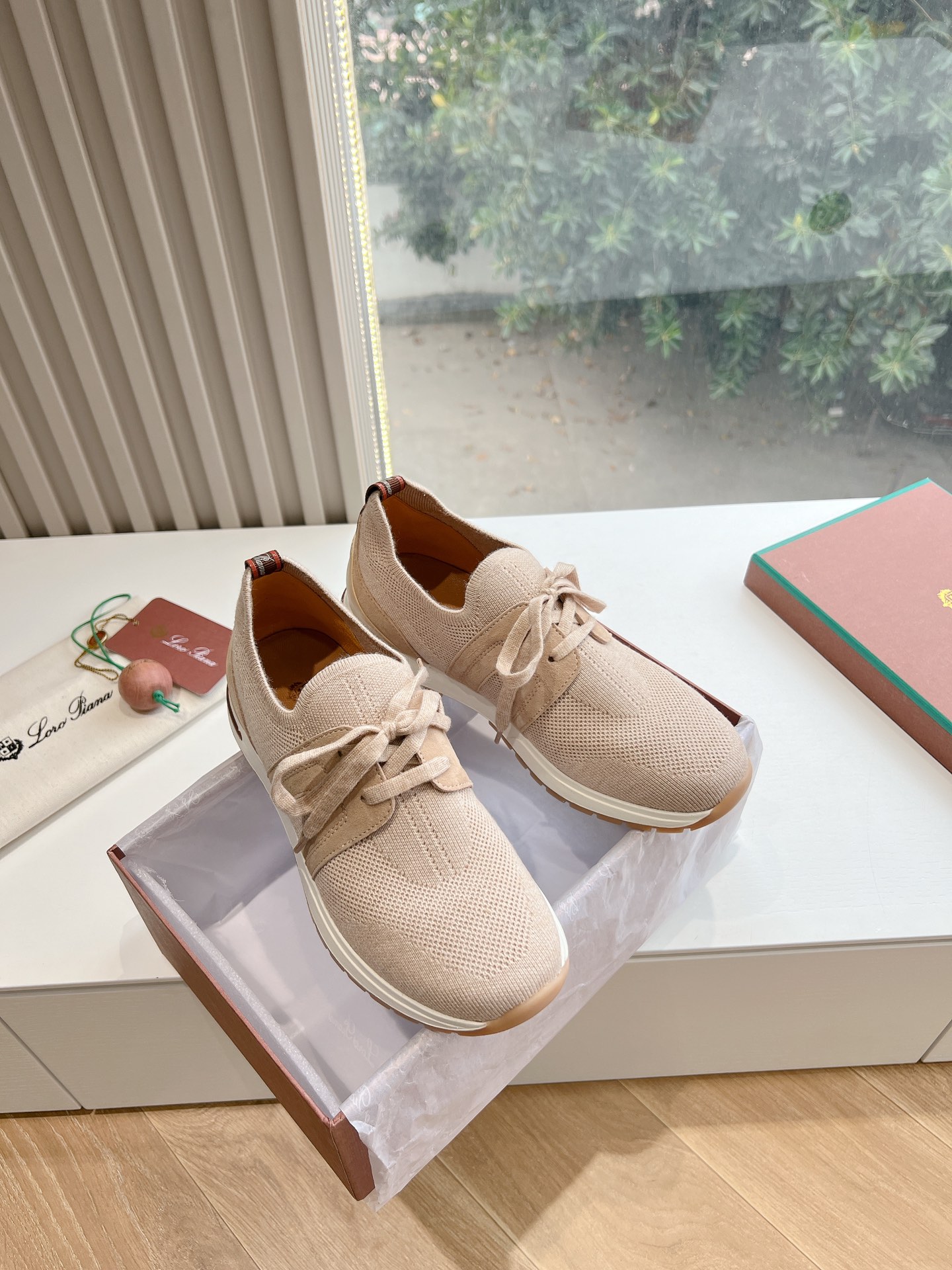 Loro Piana 360 Lp Lady Flexy Walk Sneaker Beige Melange For Women – FAI7759 D927 - Image 15