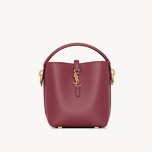 YSL LE 37 mini in Shiny Leather Red Size: 15 X 13 X 6 cm