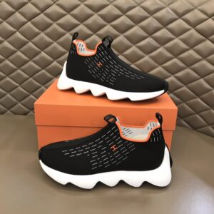 Hermes Eclair Sneaker Black For Men H221170Z 02360 – 40 EU – 7 US – 24.7 Cm – 9.7 In