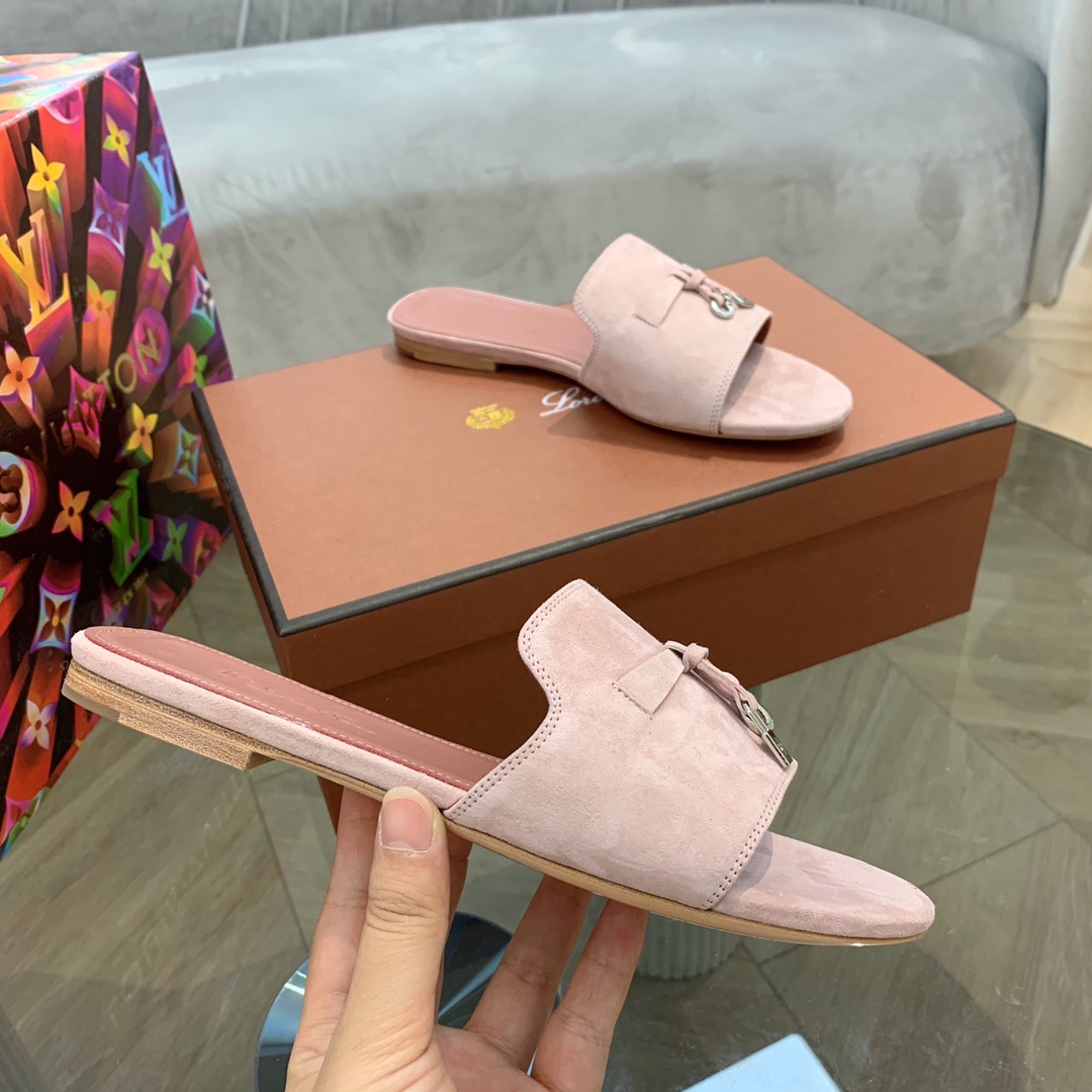 Loro Piana Summer Charms Sandal Pink Shell For Women – FAI5580 30D2 - Image 16