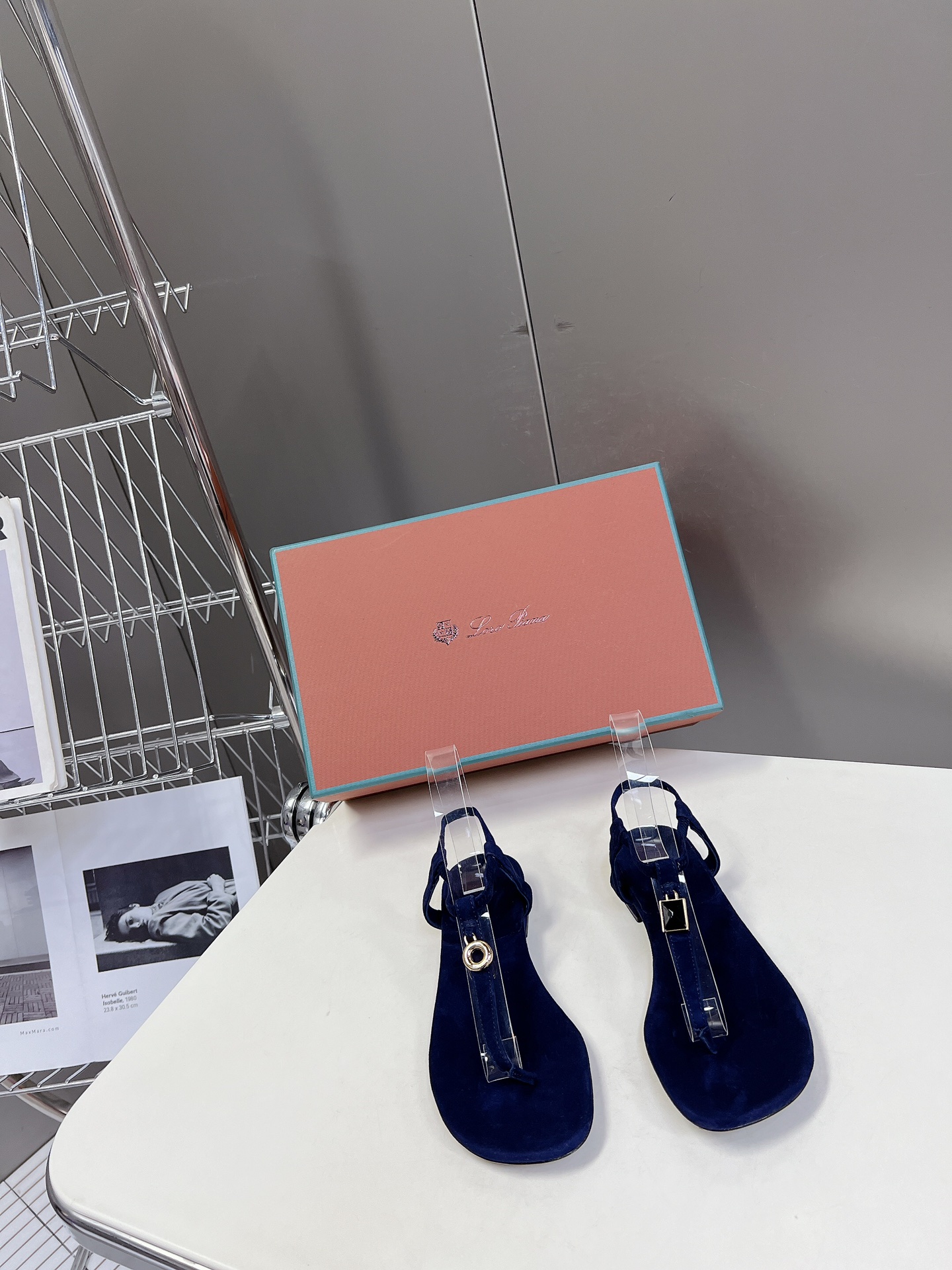 Loro Piana Mindil Sandal Navy Blue For Women – FAO1561 W000 - Image 13