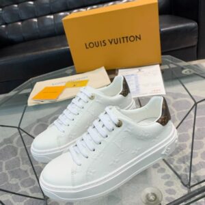 Louis Vuitton Time Out Sneaker White For Women LV 1AAE5O – szie 38EU-7US