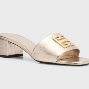 Givenchy 4G Metallic Medallion Mule Sandals – 36 EU