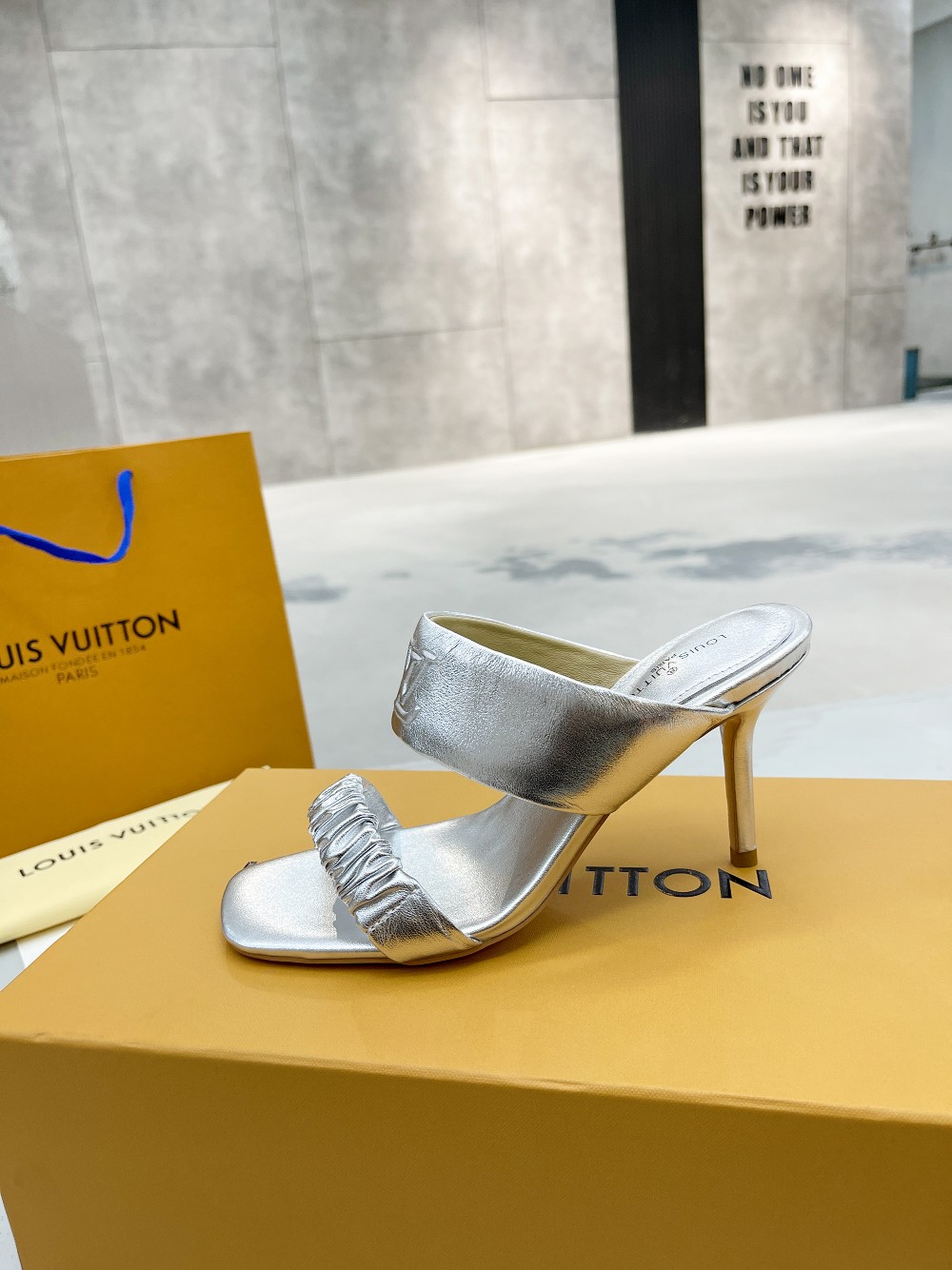 Louis Vuitton Women’s Drapy Mule Sliver For Women LV - Image 2