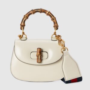 Gucci Bamboo 1947 Small White 21 x 15 x 7 Cm