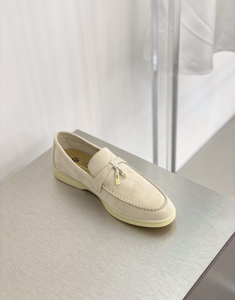 Loro Piana Summer Charms Walk Loafers Beige For Women – FAE5444 2096 - Image 2