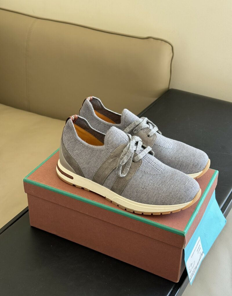 Loro Piana 360 Lp Lady Flexy Walk Sneaker Flannel Gray For Women – FAI7759 M579 - Image 9