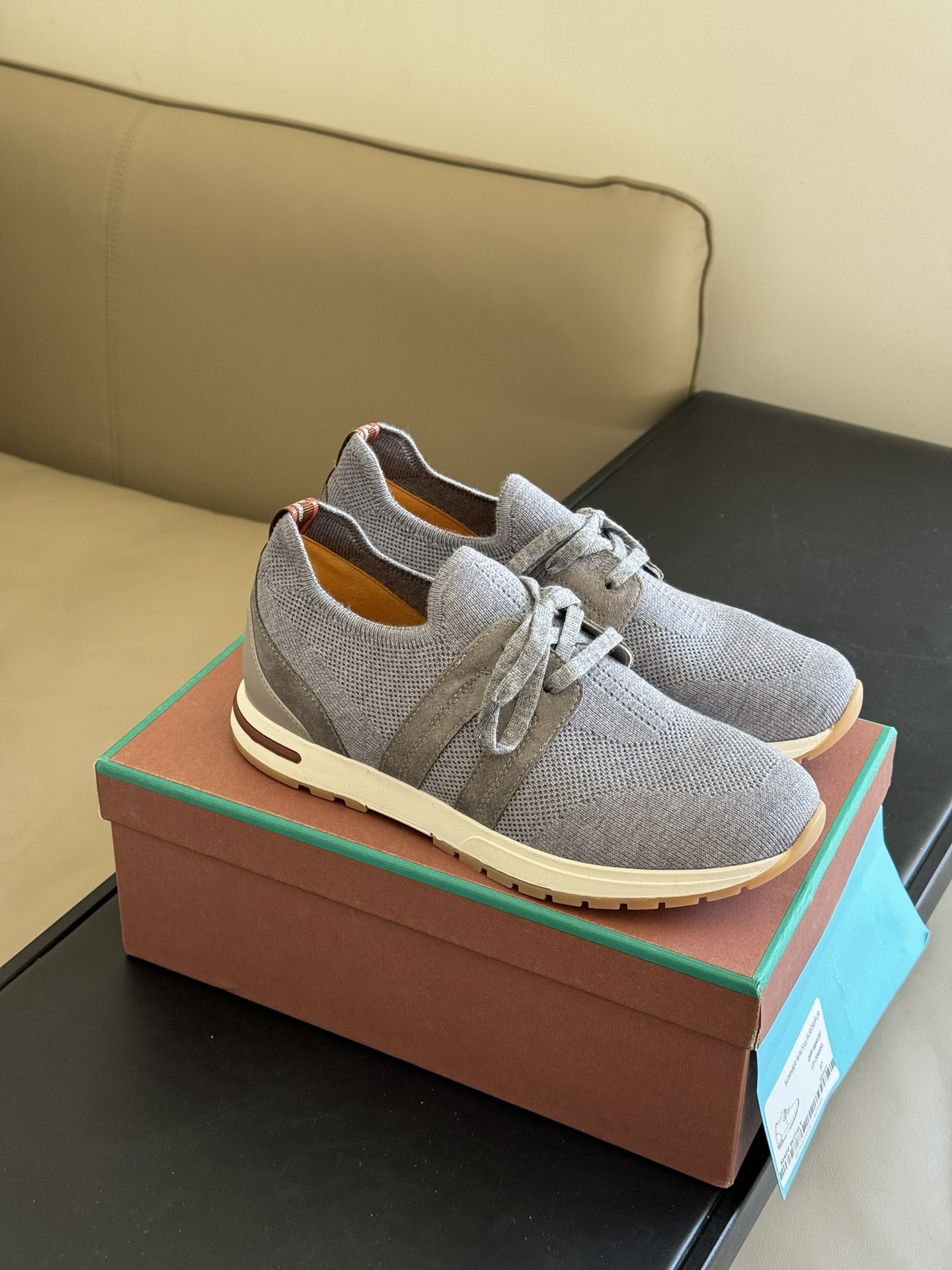 Loro Piana 360 Lp Lady Flexy Walk Sneaker Flannel Gray For Women – FAI7759 M579 - Image 18