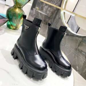 Prada Zipper Ankle Boots Black For Women PRD