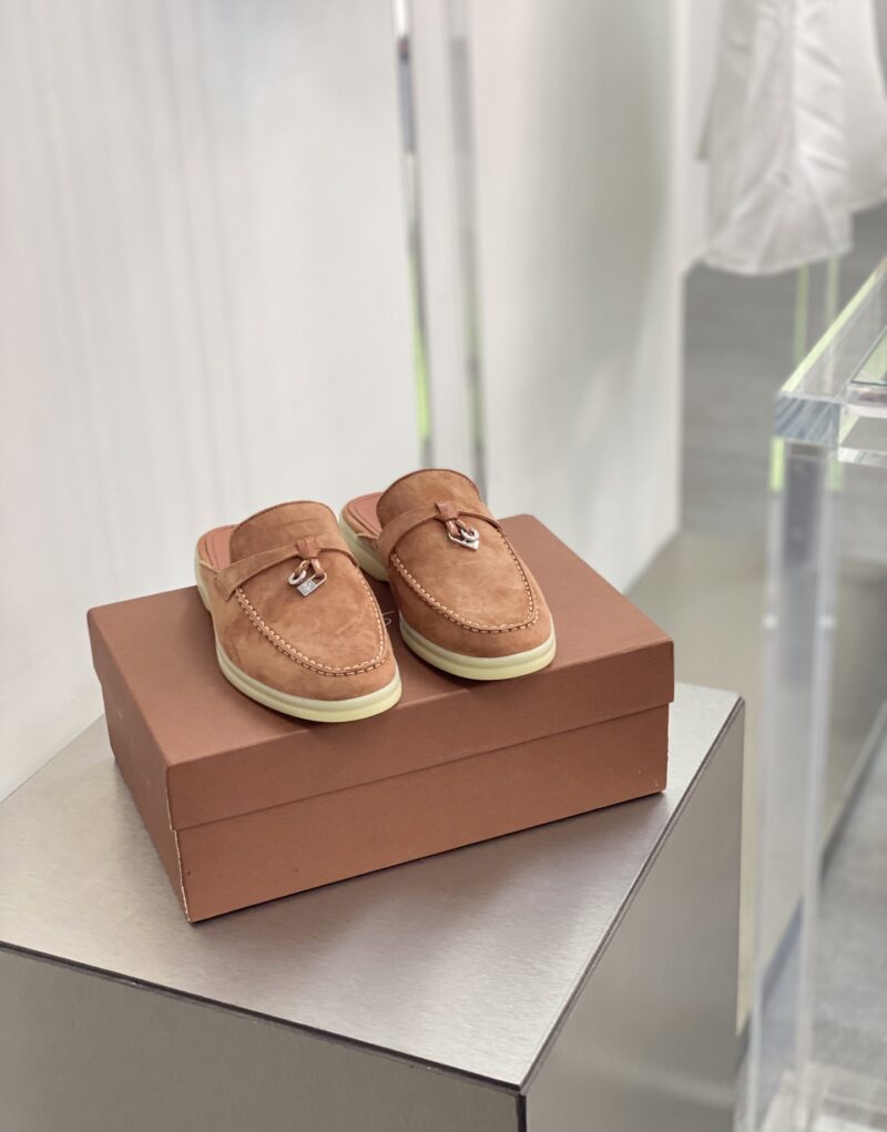 Loro Piana Babouche Charms Walk Loafers Sorbet Pink For Women – FAI1543 303J - Image 4