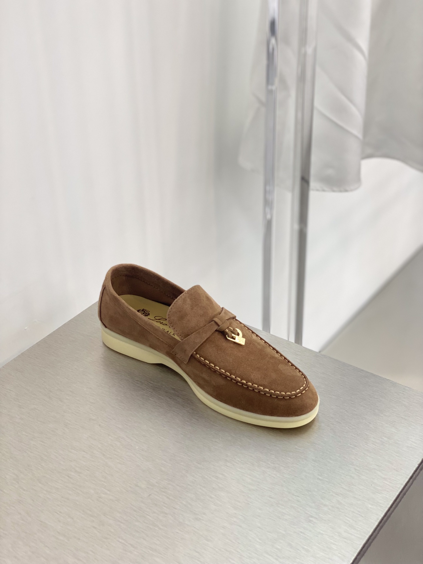 Loro Piana Summer Charms Walk Loafers Saddle Brown For Women – FAE5444 E424 - Image 16