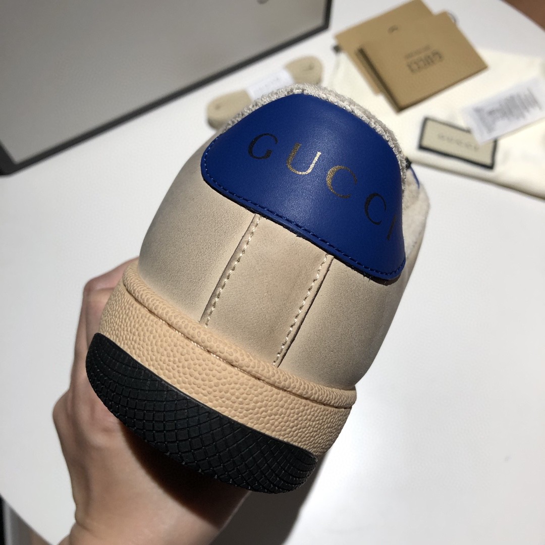 Gucci Women’s Screener Low-Top White Red Blue For Women 546163 - Image 6