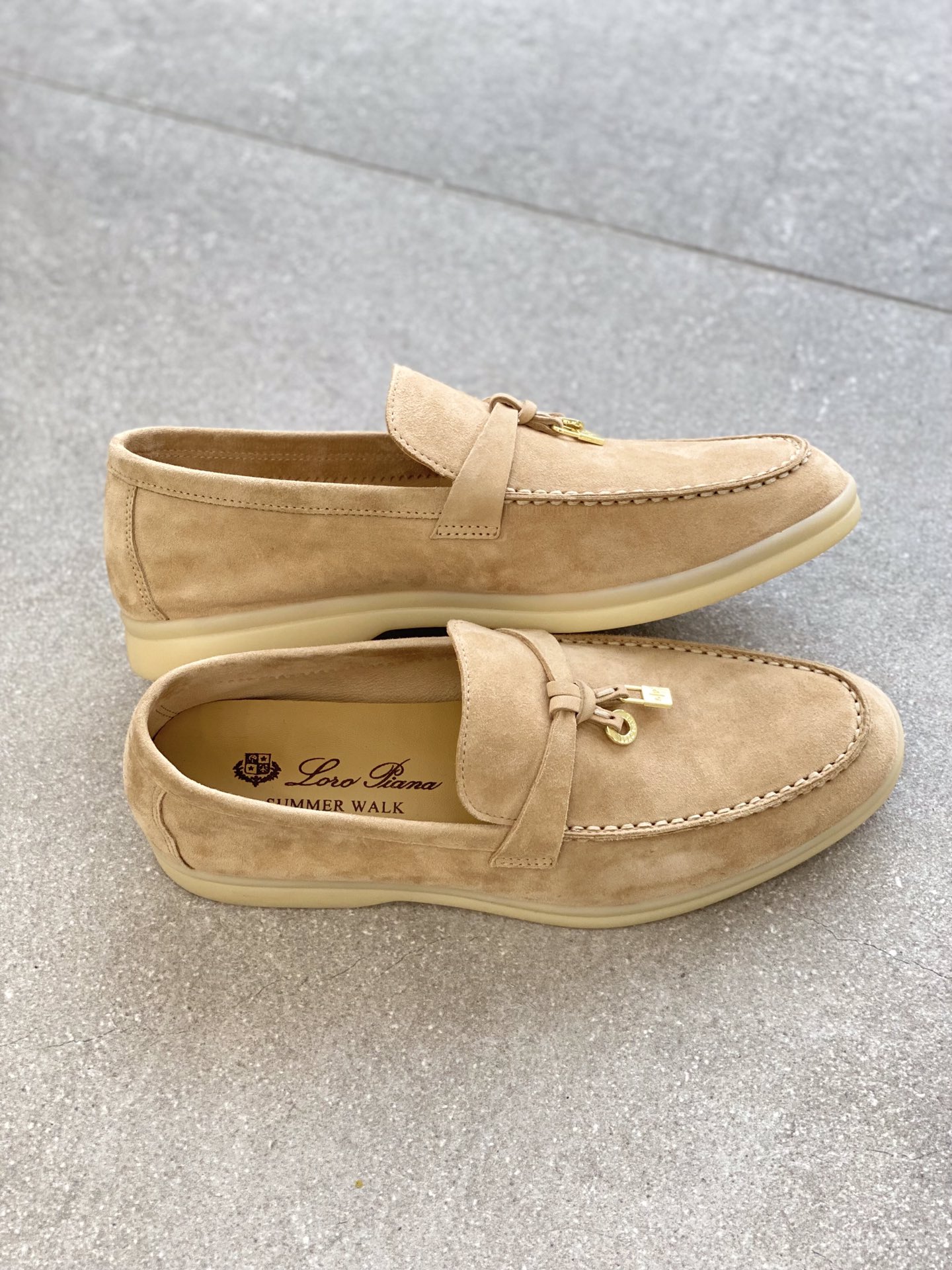 Loro Piana Summer Charms Walk Loafers Sandstone For Women – FAE5444 D044 - Image 14