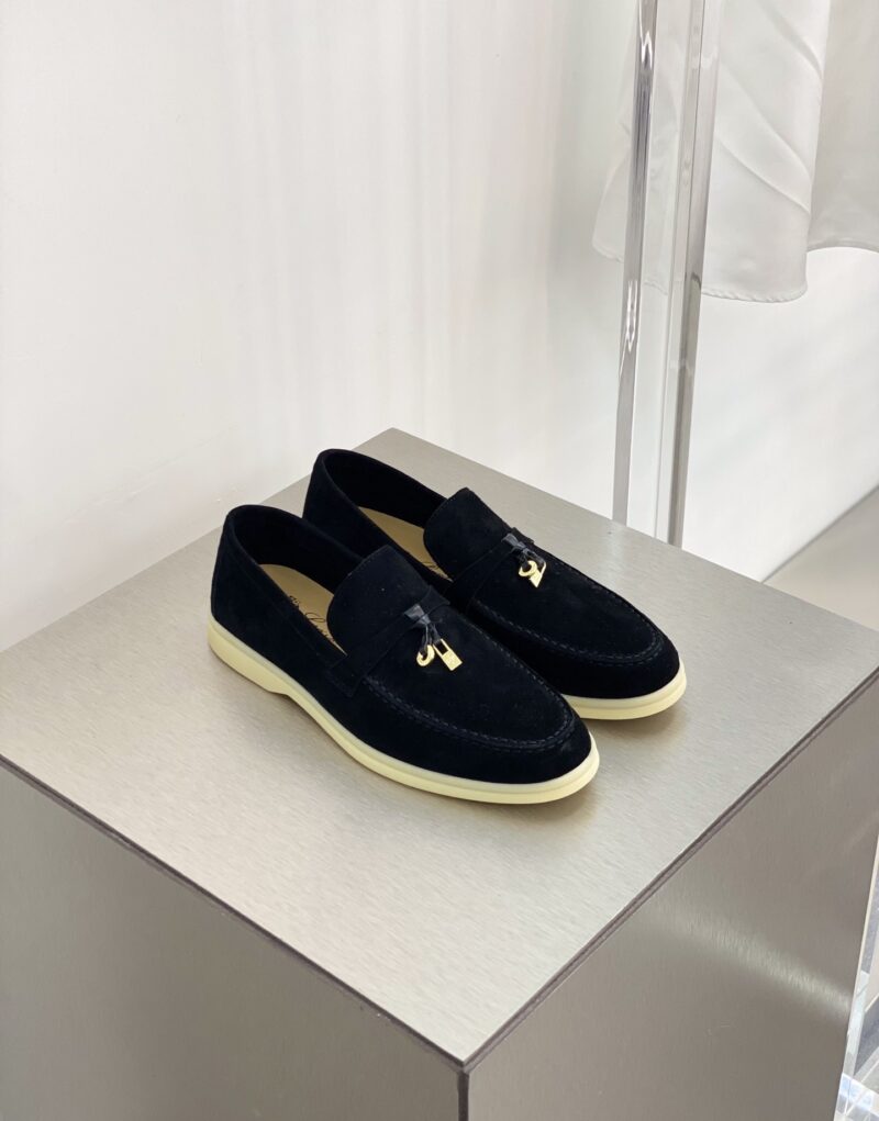 Loro Piana Summer Charms Walk Loafers Caviar For Women – FAE5444 MB97 - Image 7