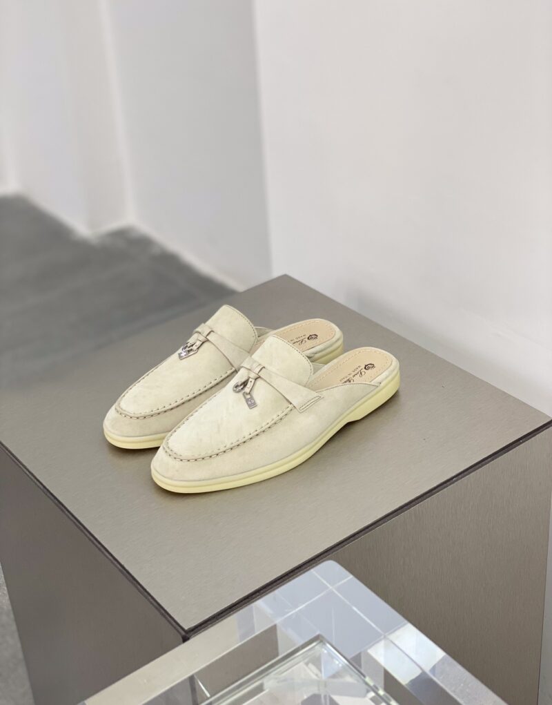 Loro Piana Babouche Charms Walk Loafers Linen For Women – FAI1543 D746 - Image 8