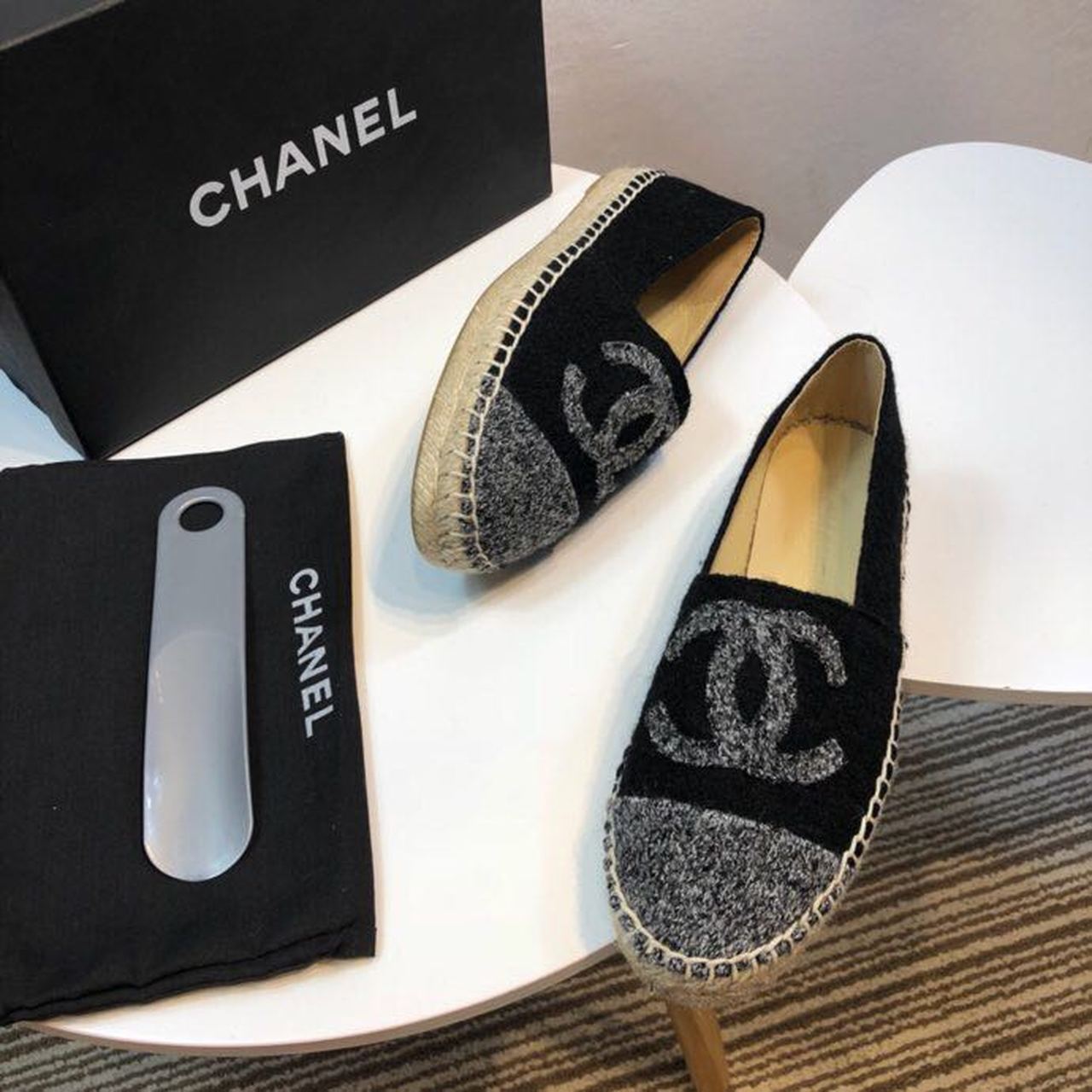 Chanel Espadrille Black/Grey For Women, Women’s Shoes G29762 - Image 7