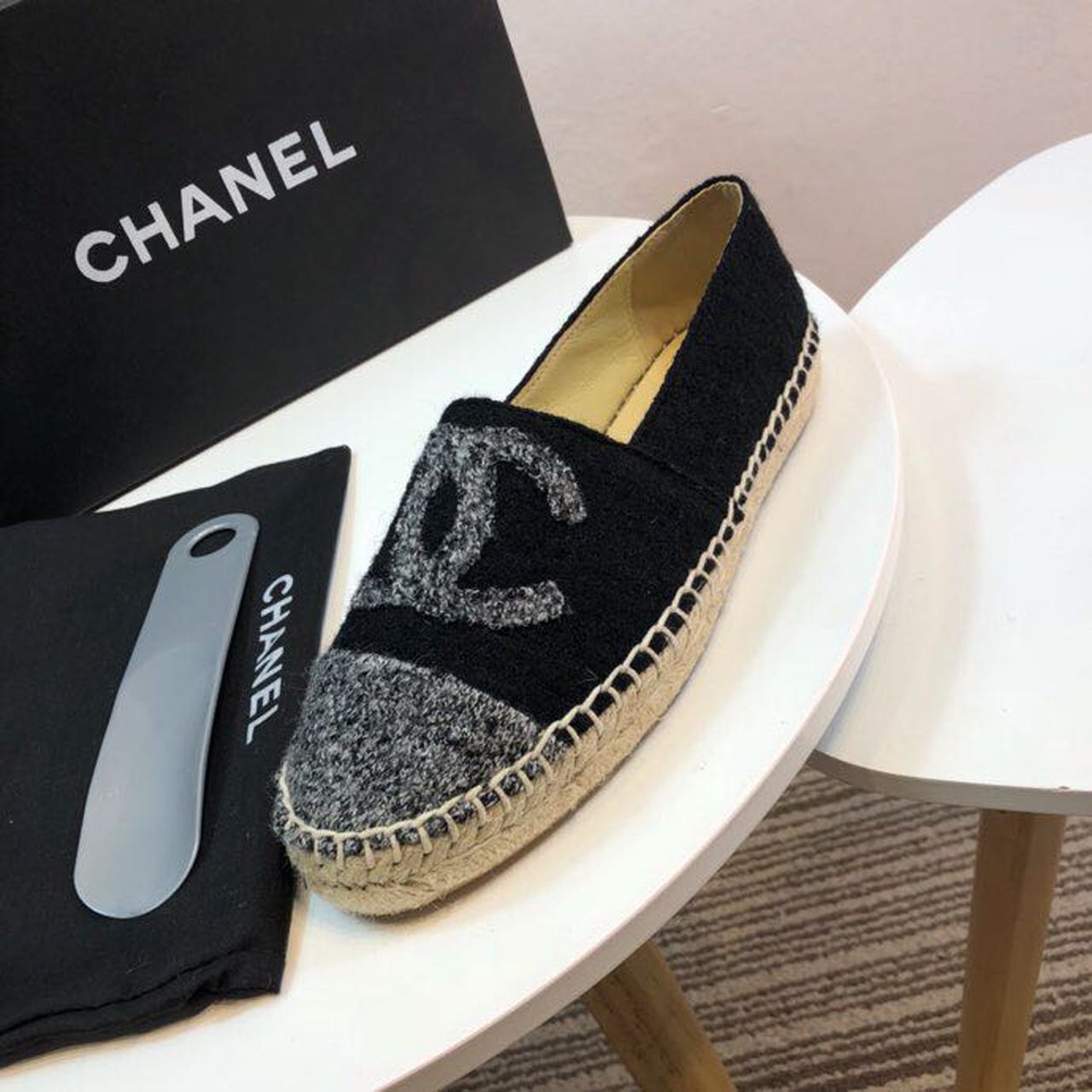 Chanel Espadrille Black/Grey For Women, Women’s Shoes G29762 - Image 3