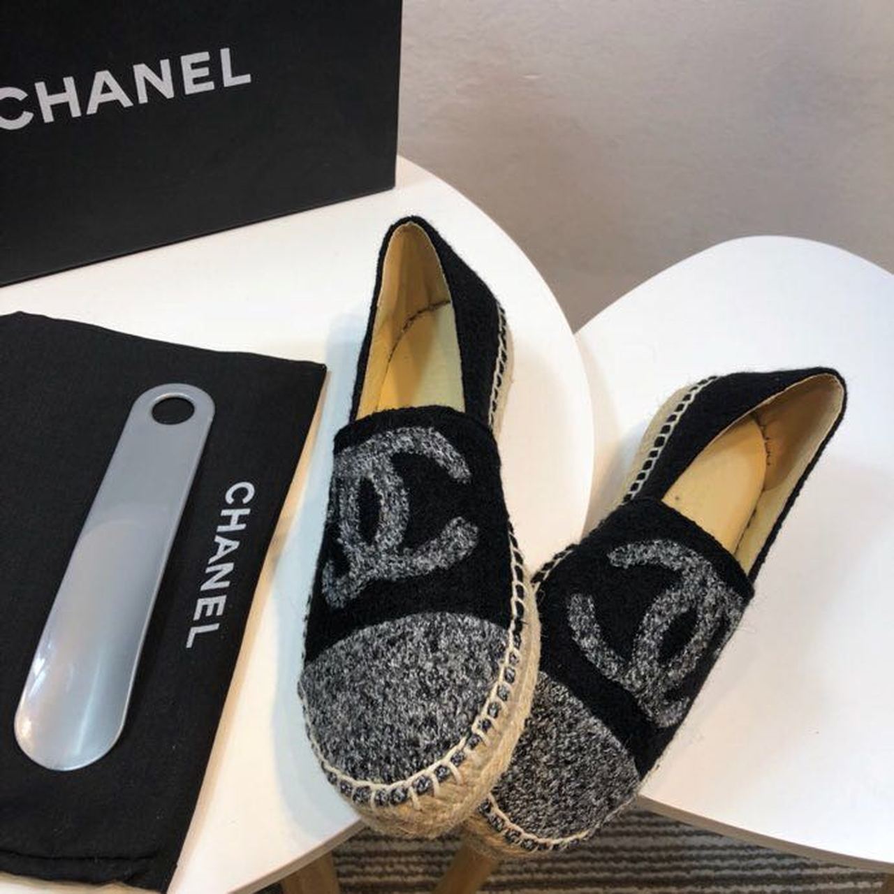 Chanel Espadrille Black/Grey For Women, Women’s Shoes G29762 - Image 5