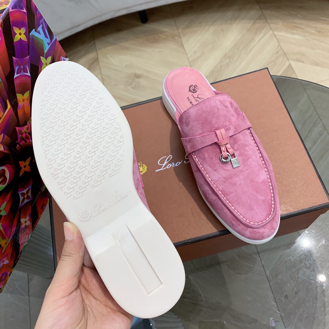 Loro Piana Babouche Charms Walk Loafers Wild Mauve For Women – FAI1543 30F4 - Image 11