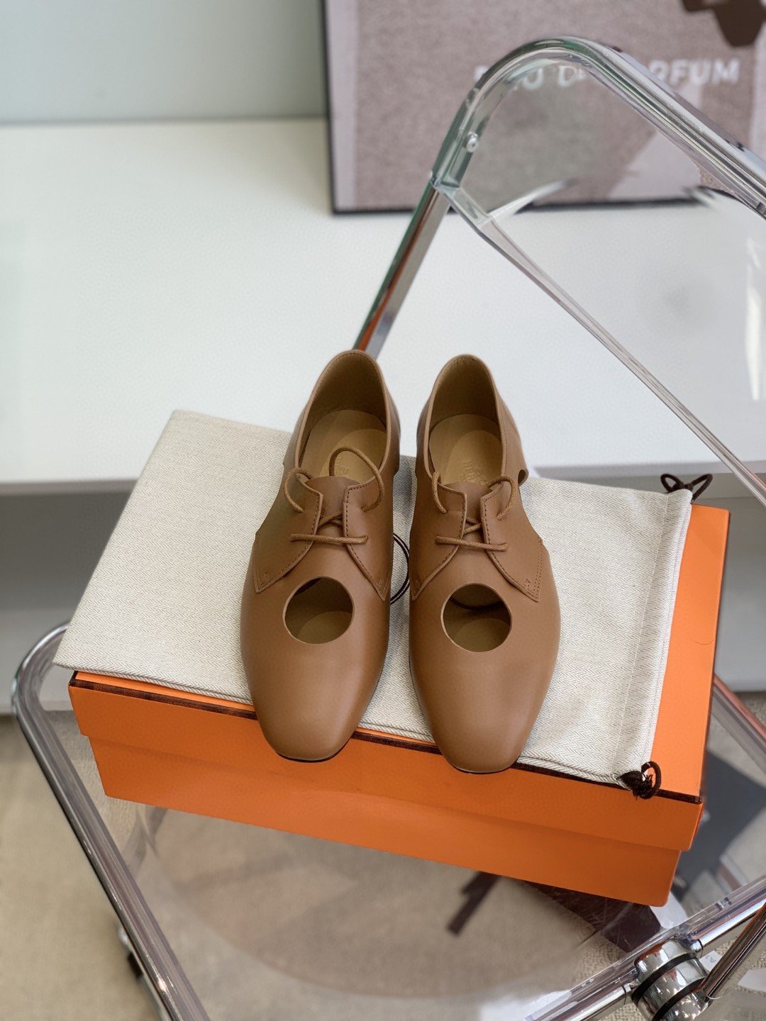 Hermes Epoca Oxford Shoe Brown For Women, Women’s Shoes H221024Z - Image 9