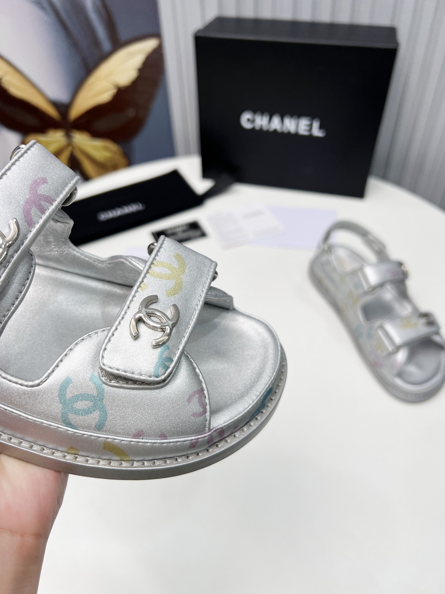 Chanel Women’s Sandals Sliver For Women - Image 6