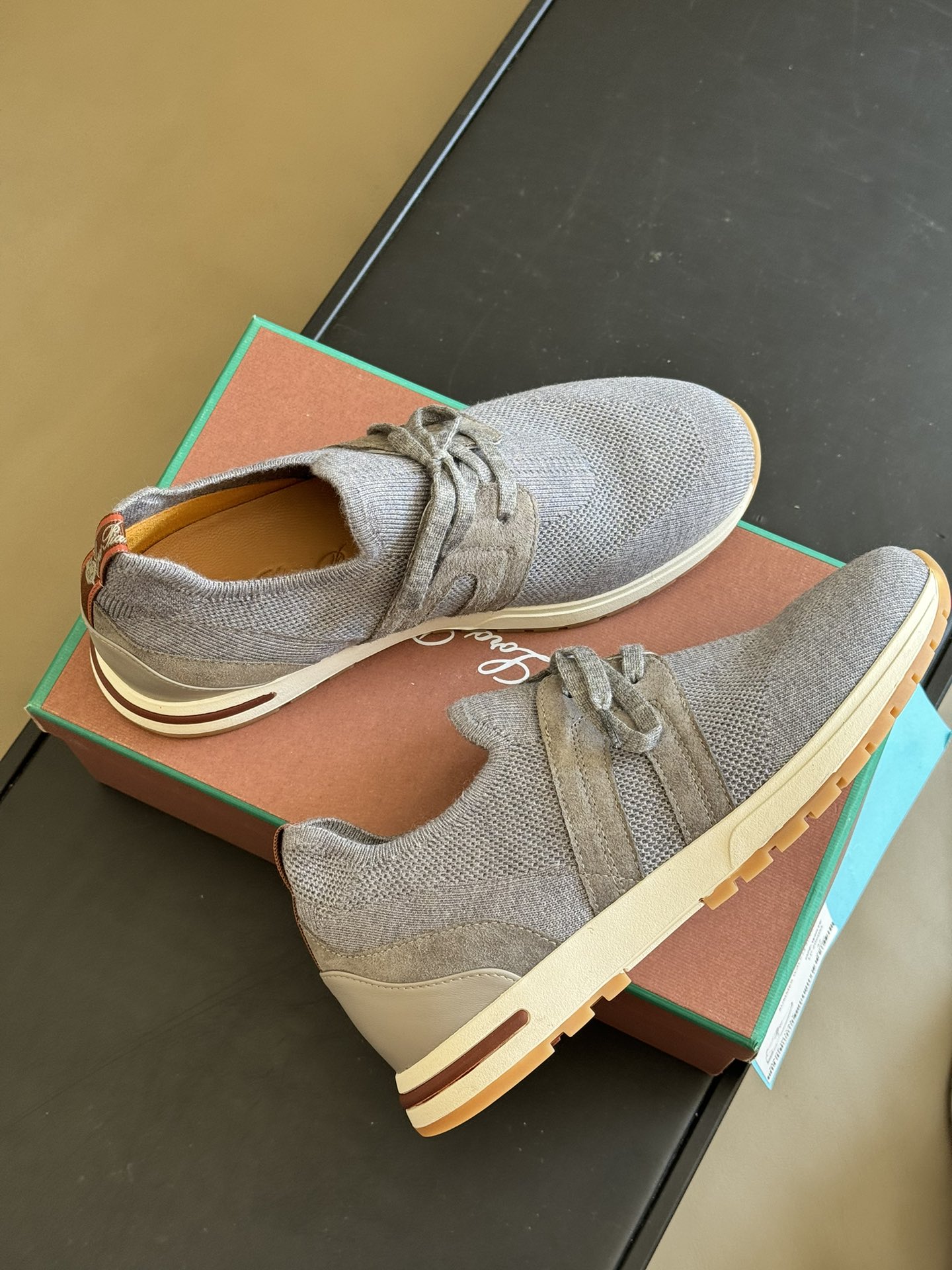 Loro Piana 360 Lp Lady Flexy Walk Sneaker Flannel Gray For Women – FAI7759 M579 - Image 16