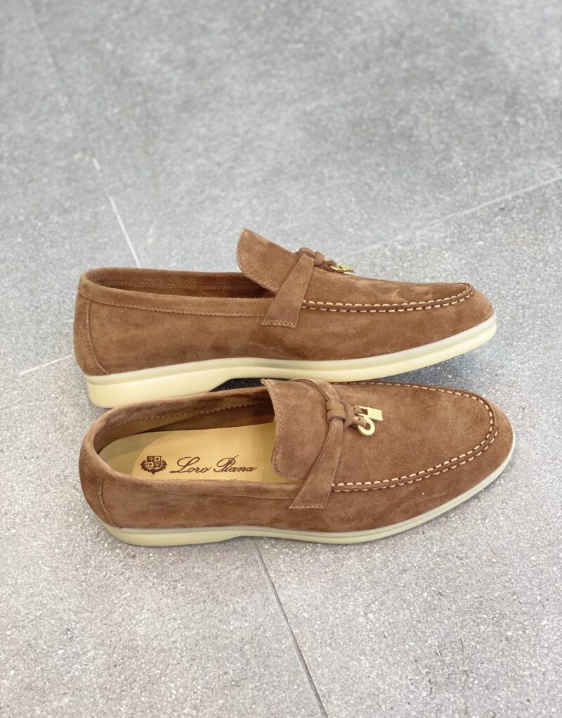 Loro Piana Summer Charms Walk Loafers Saddle Brown For Women – FAE5444 E424 - Image 9