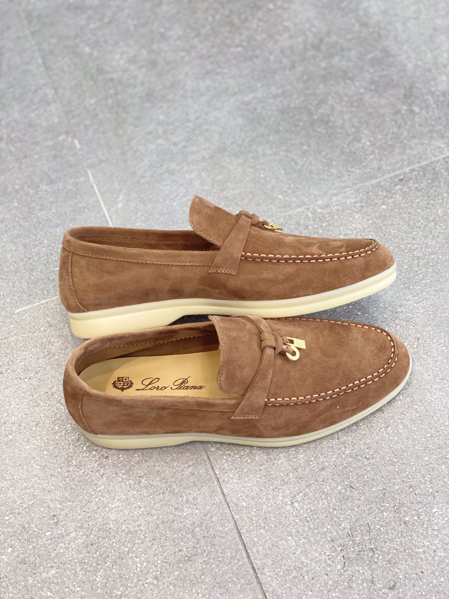 Loro Piana Summer Charms Walk Loafers Saddle Brown For Women – FAE5444 E424 - Image 18