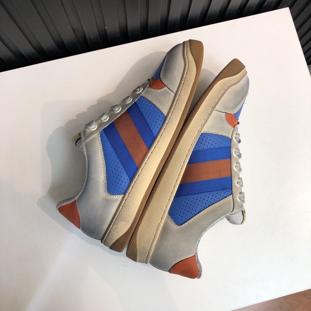 Gucci Women’s Screener Low-Top Blue White For Women 546163 0YI20 9581 - Image 9