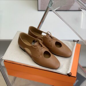 Hermes Epoca Oxford Shoe Brown For Women, Women’s Shoes H221024Z