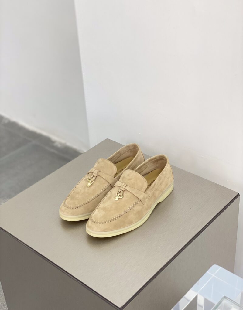 Loro Piana Summer Charms Walk Loafers Sandstone For Women – FAE5444 D044 - Image 6