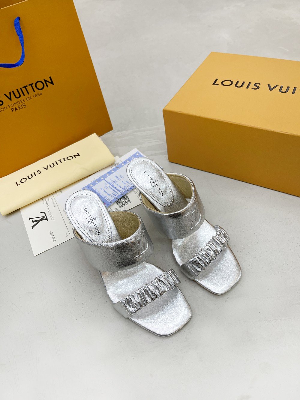 Louis Vuitton Women’s Drapy Mule Sliver For Women LV - Image 3