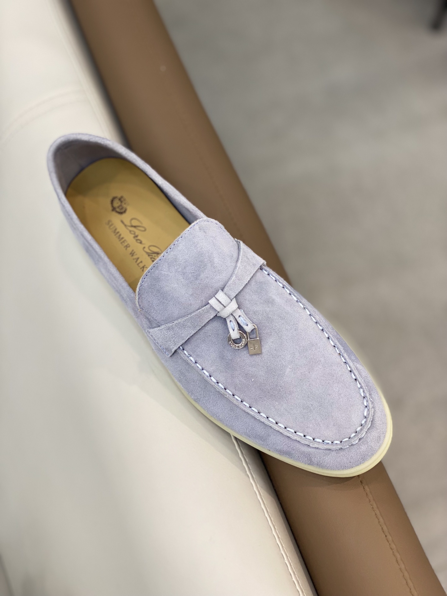 Loro Piana Summer Charms Walk Loafers Purple For Women – FAE5444 401F - Image 9