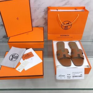 Hermes Oran Sandal Brown For Women, Women’s Shoes H021056Z – 40 EU