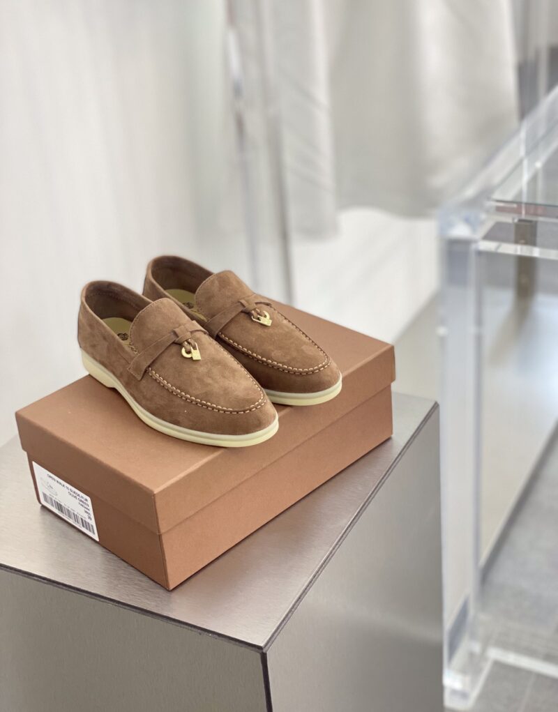 Loro Piana Summer Charms Walk Loafers Saddle Brown For Women – FAE5444 E424 - Image 5